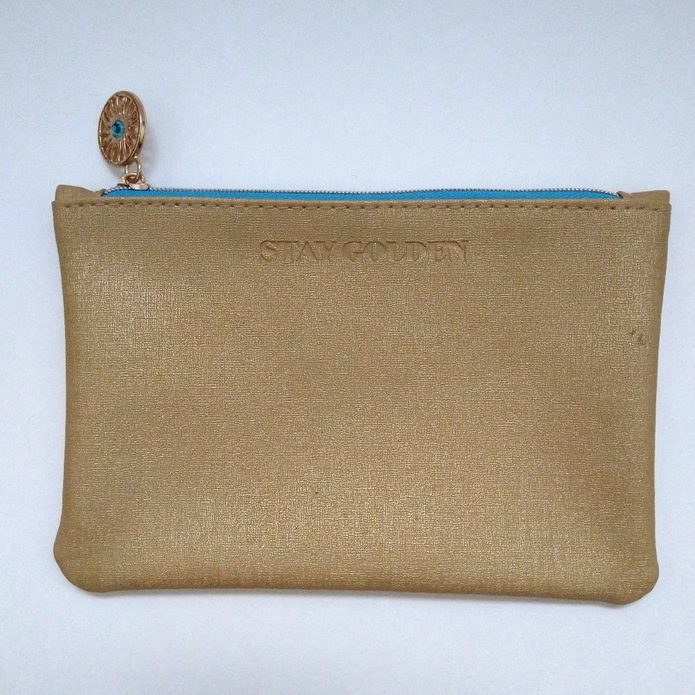 Ipsy Stay Golden Makeup Bag NWOT